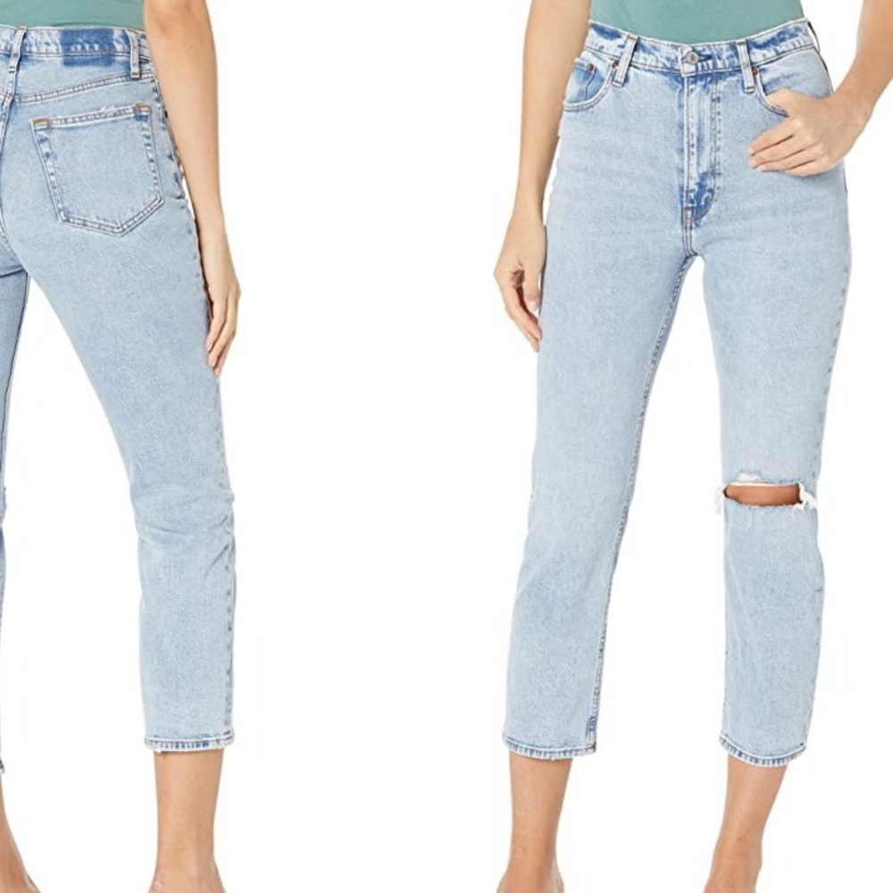 Abercrombie Ankle Straight High Rise Jeans